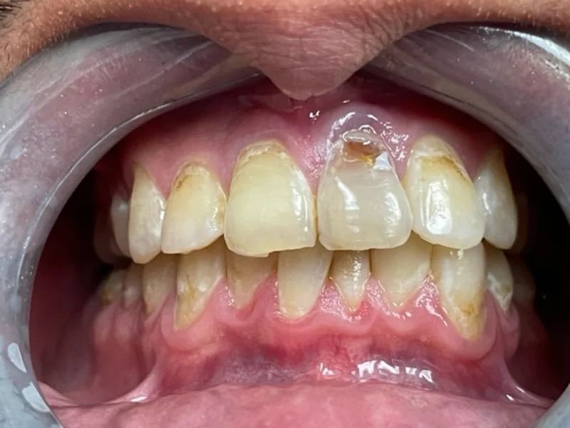 Actual Patient before Cosmetic Dentistry